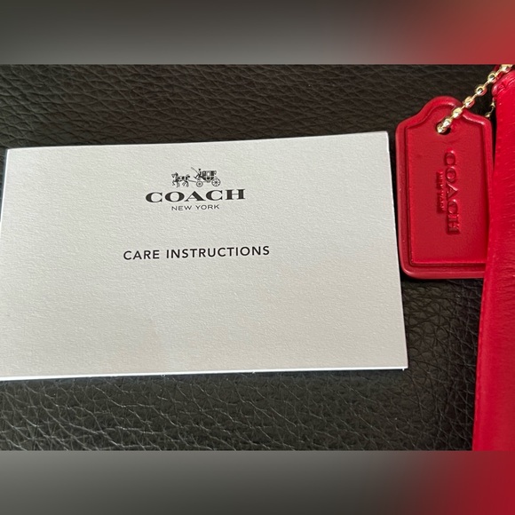 Coach Leather Wristlet in Red - Picture 9 of 11